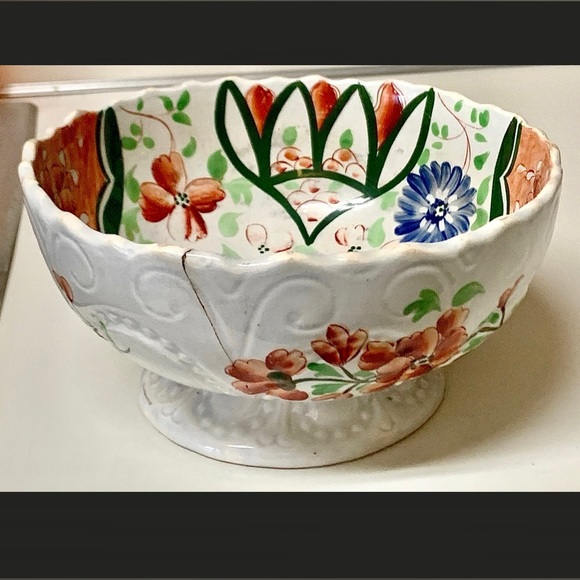 Early 19th Century Gaudy Welsh Unrecorded Green Floral Pattern "29" Bowl - Picture 6 of 10